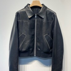 [홍콩명품.Gucci] 구찌 25SS 로고 여성 레더 가죽 카라 봄버 자켓 (블랙), BM22113, JL, 레플리카의류,미러급사이트