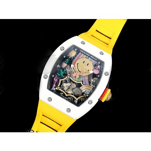 [홍콩명품시계.RICHARD MILLE] 리차드밀레 RM88 투어빌론 화이트 세라믹 스마일 다이얼