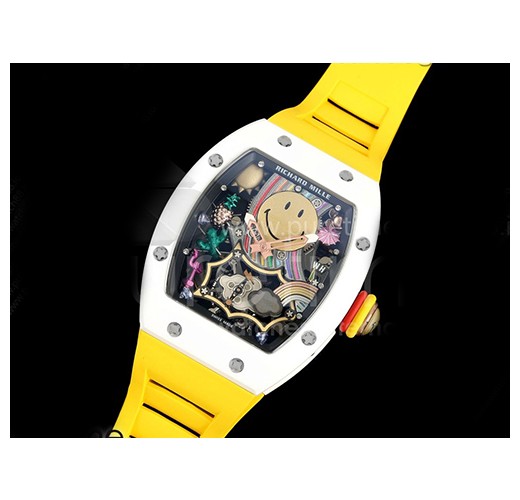 [홍콩명품시계.RICHARD MILLE] 리차드밀레 RM88 투어빌론 화이트 세라믹 스마일 다이얼