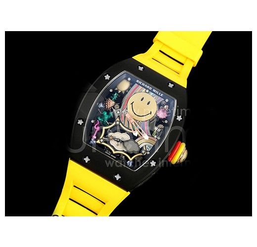 [홍콩명품시계.RICHARD MILLE] 리차드밀레 RM88 투어빌론 블랙트 세라믹 스마일 다이얼