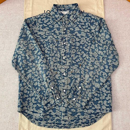 [홍콩명품.LOUIS VUITTON] 루이비통 25SS 로고 NIGO 콜라보 데님 남방 셔츠, BM22143, JL, 레플리카의류,미러급사이트