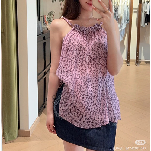 [홍콩명품.CHANEL] 샤넬 25SS 로고 여성 탑 원피스 (핑크), BM22190, SS, 레플리카의류,미러급사이트