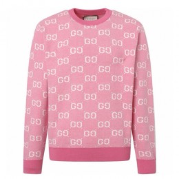 [홍콩명품.Gucci] 구찌 25SS 로고 GG수프림 캐시미어 니트 스웨터 (핑크), BM22248, S1F, 레플리카의류,미러급사이트