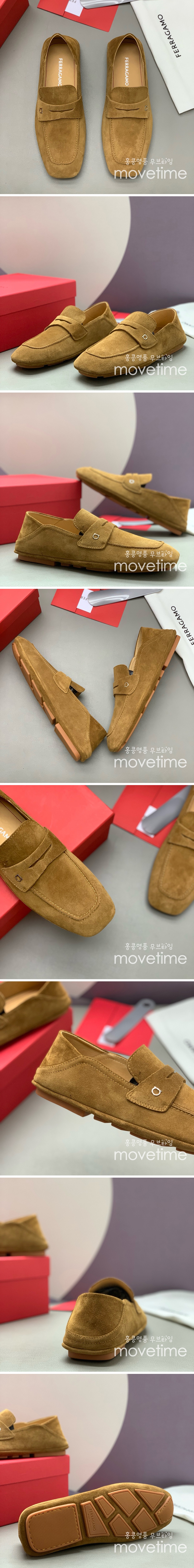 [홍콩명품.FERRAGAMO] 페레가모 25SS 로고 레더 가죽 구두 로퍼 (카라멜), SE5489, PMD, 명품스니커즈,운동화,구두,로퍼,하이탑,신발