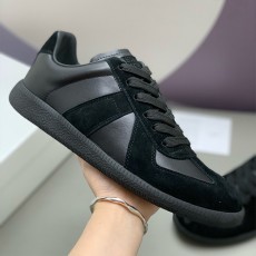 [홍콩명품.Maison Margiela] 메종마르지엘라 25SS 로고 남여 레더 가죽 스니커즈 운동화 (블랙), SE5490, PMD, 명품스니커즈,운동화,구두,로퍼,하이탑,신발