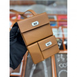 [홍콩명품.Hermes] 에르메스 25SS 로고 멀티포켓 미니백 (브라운-은장), BGM5128, H3, 홍콩명품가방,명품쇼핑몰,크로스백,핸드백,구매대행