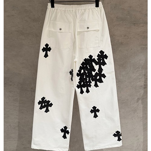 [홍콩명품.Chrome Hearts] 크롬하츠 25SS 로고 크로스 장식 오버핏 팬츠 바지 (2컬러), BM22314, KK, 레플리카의류,미러급사이트