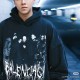 [홍콩명품.BALENCIAGA] 발렌시아가 25SS 로고 그래픽 프린트 후드 티셔츠 (블랙), BM22352, KK, 레플리카의류,미러급사이트