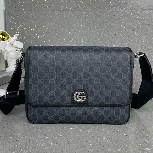 [홍콩명품.Gucci] 구찌 25SS 로고 GG수프림 레더 가죽 크로스백 (블랙), BGM5143, 홍콩명품가방,명품쇼핑몰,크로스백,핸드백,구매대행