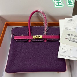 [홍콩명품.Hermes] 에르메스 25SS 로고 Birkin 25 토트백 핸드백 (퍼플-금장), BGM5215, 홍콩명품가방,명품쇼핑몰,크로스백,핸드백,구매대행