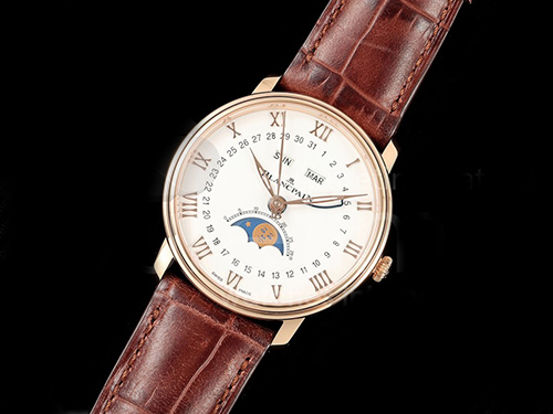 [홍콩명품시계. BLANCPAIN] 블랑팡 6654 로즈골드 데이데이트 문페이즈 화이트 다이얼