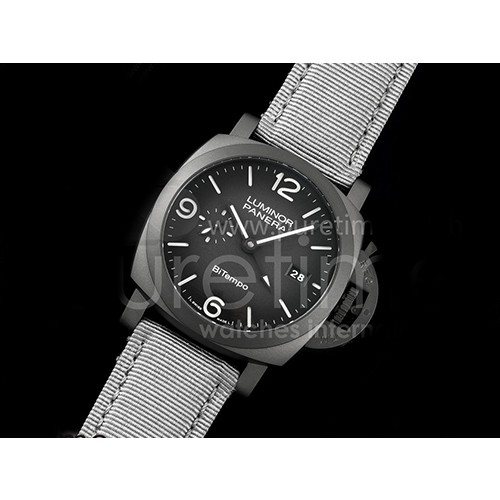 [홍콩명품시계.PANERAI] 파네라이 팸1467 Luminor BiTempo Titanium DLC 코팅 그레이 다이얼