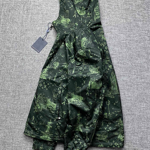 [홍콩명품.LOUIS VUITTON] 루이비통 25SS 로고 모노그램 리버서블 후드 바람막이 자켓 (그린-카라멜), BM22447, JQ, 레플리카의류,미러급사이트