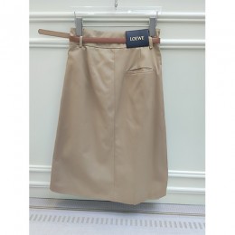 [홍콩명품.LOEWE] 로에베 25SS 로고 여성 미디 스커트 (베이지), BM22517, MC, 레플리카의류,미러급사이트