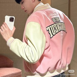 [홍콩명품.LOUIS VUITTON] 루이비통 25SS 로고 바시티 자켓 (핑크), BM22545, KB, 레플리카의류,미러급사이트