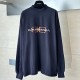 [홍콩명품.BALENCIAGA] 발렌시아가 25SS 로고 프린트 긴팔 티셔츠 (네이비), BM22548, KB, 레플리카의류,미러급사이트