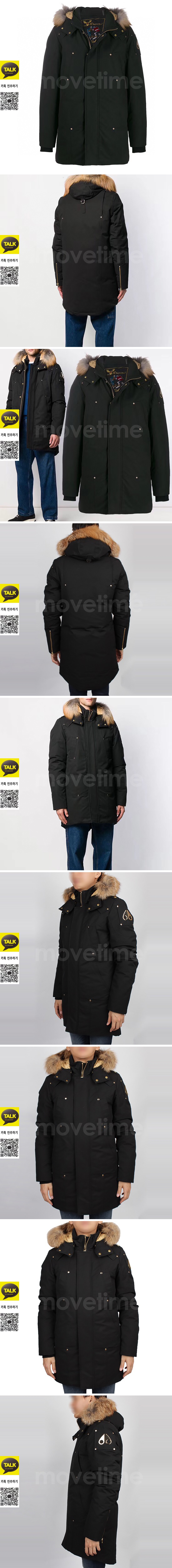 [홍콩명품.Moose Knuckles] 무스너클 25SS 로고 폭스퍼 다운패딩 파카 자켓 (블랙), BM22654, KSM, 레플리카의류,미러급사이트