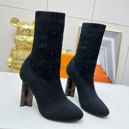 [홍콩명품.LOUIS VUITTON] 루이비통 25SS 로고 여성 10cm 굽 삭스 부츠 (블랙), SE5558, GHS, 명품스니커즈,운동화,구두,로퍼,하이탑,신발