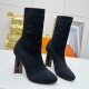 [홍콩명품.LOUIS VUITTON] 루이비통 25SS 로고 여성 10cm 굽 삭스 부츠 (블랙), SE5558, GHS, 명품스니커즈,운동화,구두,로퍼,하이탑,신발