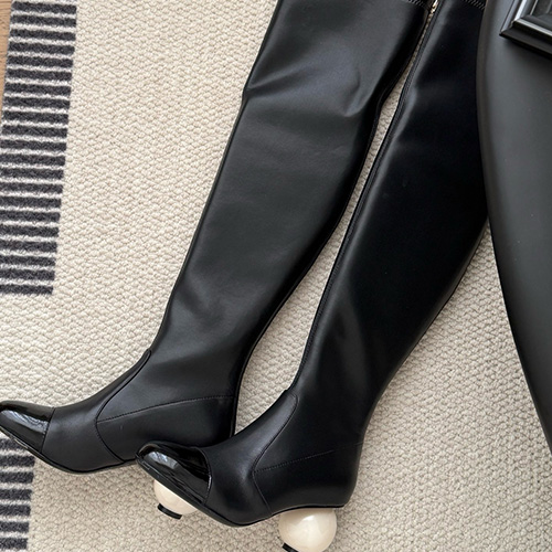 [홍콩명품.CHANEL] 샤넬 25SS 로고 여성 레더 가죽 롱 부츠 (3컬러), SE5570, GHS, 명품스니커즈,운동화,구두,로퍼,하이탑,신발