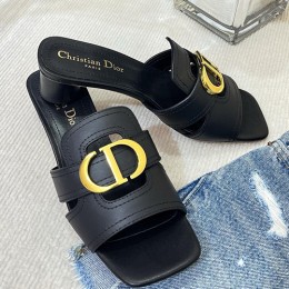 [홍콩명품,Christian Dior] 디올 25SS 로고 여성 레더 가죽 3.5cm 굽 샌들 슬리퍼 (3컬러), SE5584, GHS, 명품스니커즈,운동화,구두,로퍼,하이탑,신발