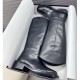 [홍콩명품.CHANEL] 샤넬 25SS 로고 여성 레더 가죽 4cm 굽 구두 부츠 (블랙), SE5612, S4W, 명품스니커즈,운동화,구두,로퍼,하이탑,신발