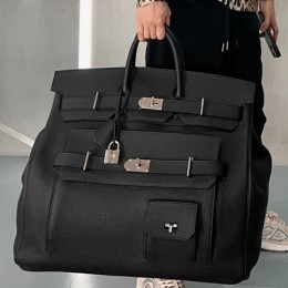 [홍콩명품.Hermes] 에르메스 25SS 로고 Hac 50 토트백 핸드백 (블랙-은장), BGM5232, 홍콩명품가방,명품쇼핑몰,크로스백,핸드백,구매대행