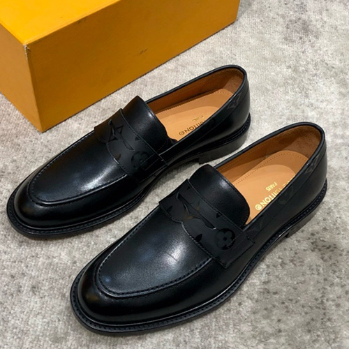 [홍콩명품.LOUIS VUITTON] 루이비통 25SS 로고 레더 가죽 로퍼 구두 (블랙), SE5637, S3, 명품스니커즈,운동화,구두,로퍼,하이탑,신발