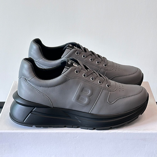 [홍콩명품.BERLUTI] 벨루티 25SS 로고 레더 가죽 스니커즈 운동화 (그레이), SE5651, S3, 명품스니커즈,운동화,구두,로퍼,하이탑,신발