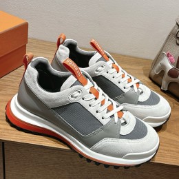 [가격문의][홍콩명품.Hermes] 에르메스 25SS 로고 남여 레더 가죽 스니커즈 운동화 (그레이), SE5683, S3, 명품스니커즈,운동화,구두,로퍼,하이탑,신발
