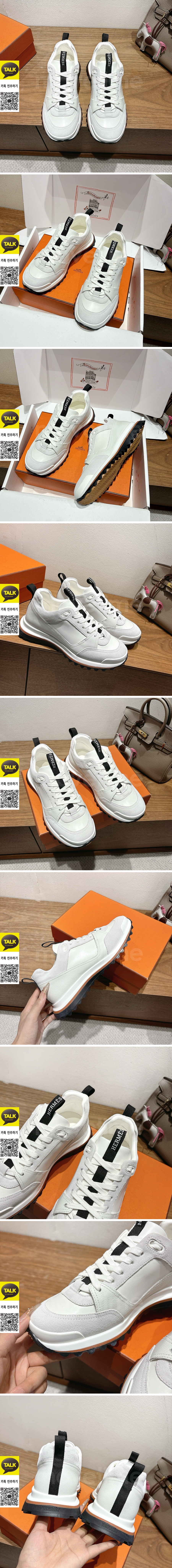 [홍콩명품.Hermes] 에르메스 25SS 로고 남여 레더 가죽 스니커즈 운동화 (화이트), SE5685, S3, 명품스니커즈,운동화,구두,로퍼,하이탑,신발