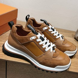 [가격문의][홍콩명품.Hermes] 에르메스 25SS 로고 남여 레더 가죽 스니커즈 운동화 (브라운), SE5688, S3, 명품스니커즈,운동화,구두,로퍼,하이탑,신발