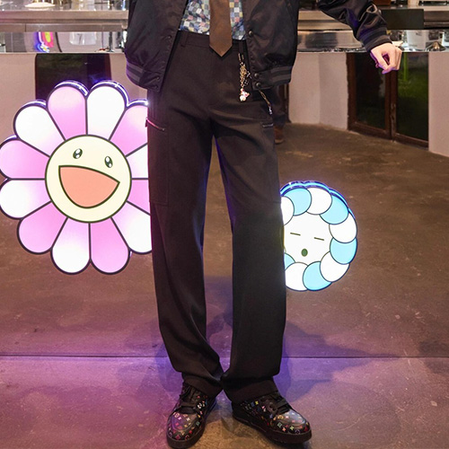 [홍콩명품.LOUIS VUITTON] 루이비통 25SS 로고 울 팬츠 바지 1AHCDY (블랙), BM22723, JL, 레플리카의류,미러급사이트