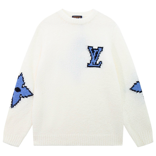 [홍콩명품.LOUIS VUITTON] 루이비통 25SS 로고 니트 스웨터 (화이트), BM22765, S1F, 레플리카의류,미러급사이트