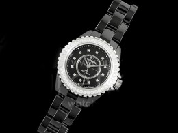 [홍콩명품.CHANEL] 샤넬 J13 33mm 다이아몬드 베젤 블랙 세라믹 블랙 다이얼 여자시계 여성용