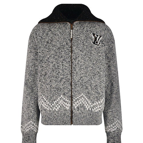 [홍콩명품.LOUIS VUITTON] 루이비통 25SS 로고 NIGO 니트 가디건 집업 자켓 1AIMCY (그레이), BM22788, JL, 레플리카의류,미러급사이트