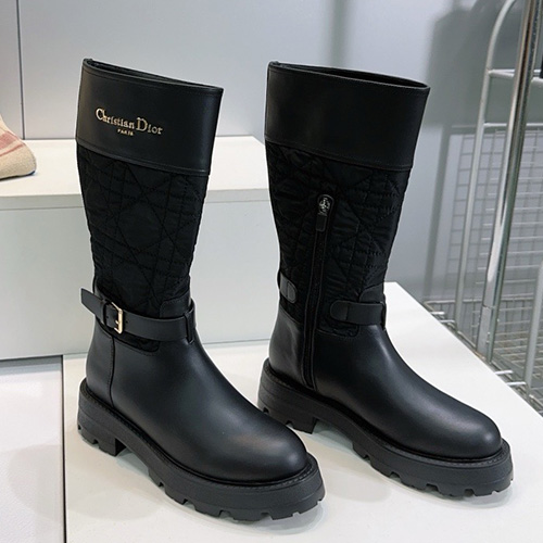 [홍콩명품,Christian Dior] 디올 25SS 로고 여성 레더 가죽 워커 부츠 (블랙), SE5702, GHS, 명품스니커즈,운동화,구두,로퍼,하이탑,신발