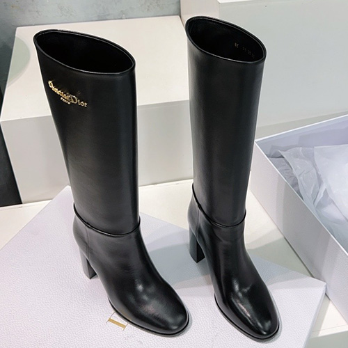 [홍콩명품,Christian Dior] 디올 25SS 로고 여성 레더 가죽 8.5cm 굽 구두 부츠 (블랙), SE5704, GHS, 명품스니커즈,운동화,구두,로퍼,하이탑,신발