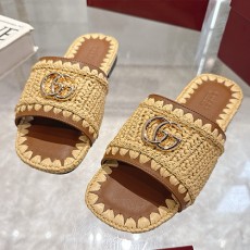 [홍콩명품.Gucci] 구찌 25SS 로고 여성 레더 가죽 샌들 슬리퍼 (베이지), SE5731, GHS, 명품스니커즈,운동화,구두,로퍼,하이탑,신발