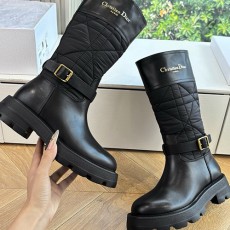 [홍콩명품,Christian Dior] 디올 25SS 로고 여성 레더 가죽 워커 부츠 (블랙), SE5741, GHS, 명품스니커즈,운동화,구두,로퍼,하이탑,신발