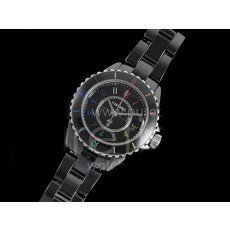 [홍콩명품.CHANEL] 샤넬 J13 33mm 블랙 세라믹 베젤 컬러풀 마크 블랙 다이얼 쿼츠/밧데리시계
