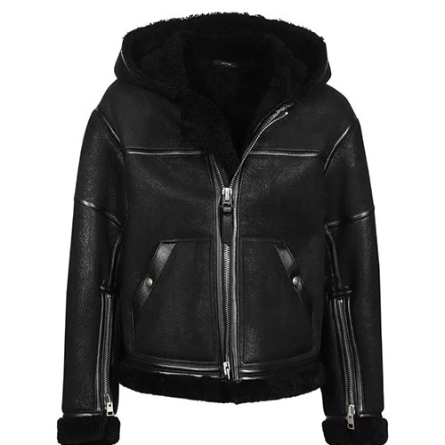 [홍콩명품.TOM FORD] 톰포드 25SS 로고 레더 가죽 후드 자켓 (블랙), BM22825, TOM, 레플리카의류,미러급사이트