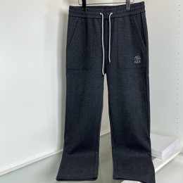 [홍콩명품.Brunello Cucinelli ] 브루넬로 쿠치넬리 25SS 로고 자수 조거 팬츠 바지 (다크그레이), BM22903, G5, 레플리카의류,미러급사이트