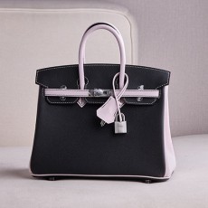 [홍콩명품.Hermes] 에르메스 25SS 로고 Birkin 25 토트백 핸드백 (블랙-핑크-은장), BGM5260, BDA, 홍콩명품가방,명품쇼핑몰,크로스백,핸드백,구매대행