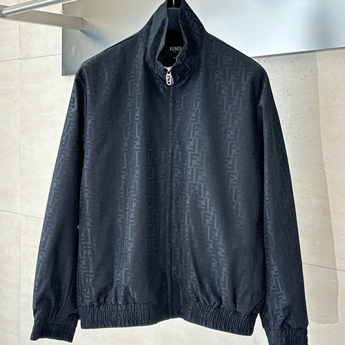 [홍콩명품,FENDI] 펜디 25SS 로고 FF패턴 터틀넥 봄버 자켓 (3컬러), BM22924, KB, 레플리카의류,미러급사이트