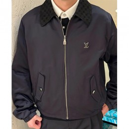 [홍콩명품.LOUIS VUITTON] 루이비통 25SS 로고 모노그램 리버서블 카라 봄버 자켓 (블랙), BM22935, KB, 레플리카의류,미러급사이트