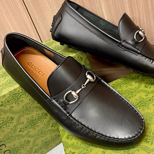 [홍콩명품.Gucci] 구찌 25SS 로고 레더 가죽 구두 로퍼 (블랙), SE5789, S2, 명품스니커즈,운동화,구두,로퍼,하이탑,신발