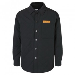 [홍콩명품.BOTTEGA VENETA] 보테가베네타 25SS 로고 퀄팅 솜패딩 셔츠 자켓 (블랙), BM23137, JL, 레플리카의류,미러급사이트