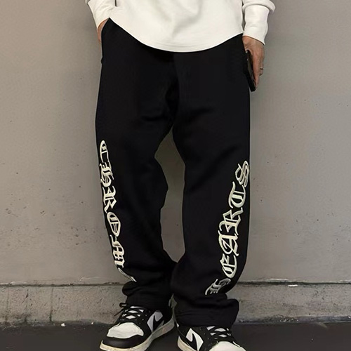 [홍콩명품.Chrome Hearts] 크롬하츠 25SS 로고 자수 조거 팬츠 바지 (블랙), BM23143, JL, 레플리카의류,미러급사이트