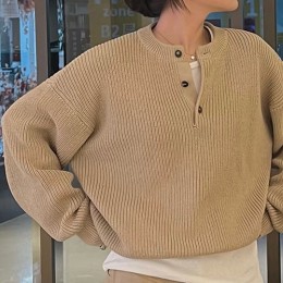[홍콩명품.Loro Piana] 로로피아나 25SS 로고 하프 버튼 니트 스웨터 (2컬러), BM23152, JL, 레플리카의류,미러급사이트